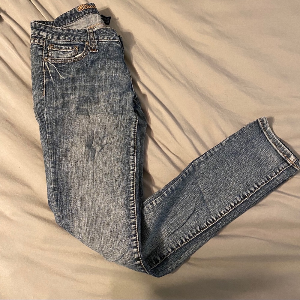 Blue asphalt straight leg denim jeans